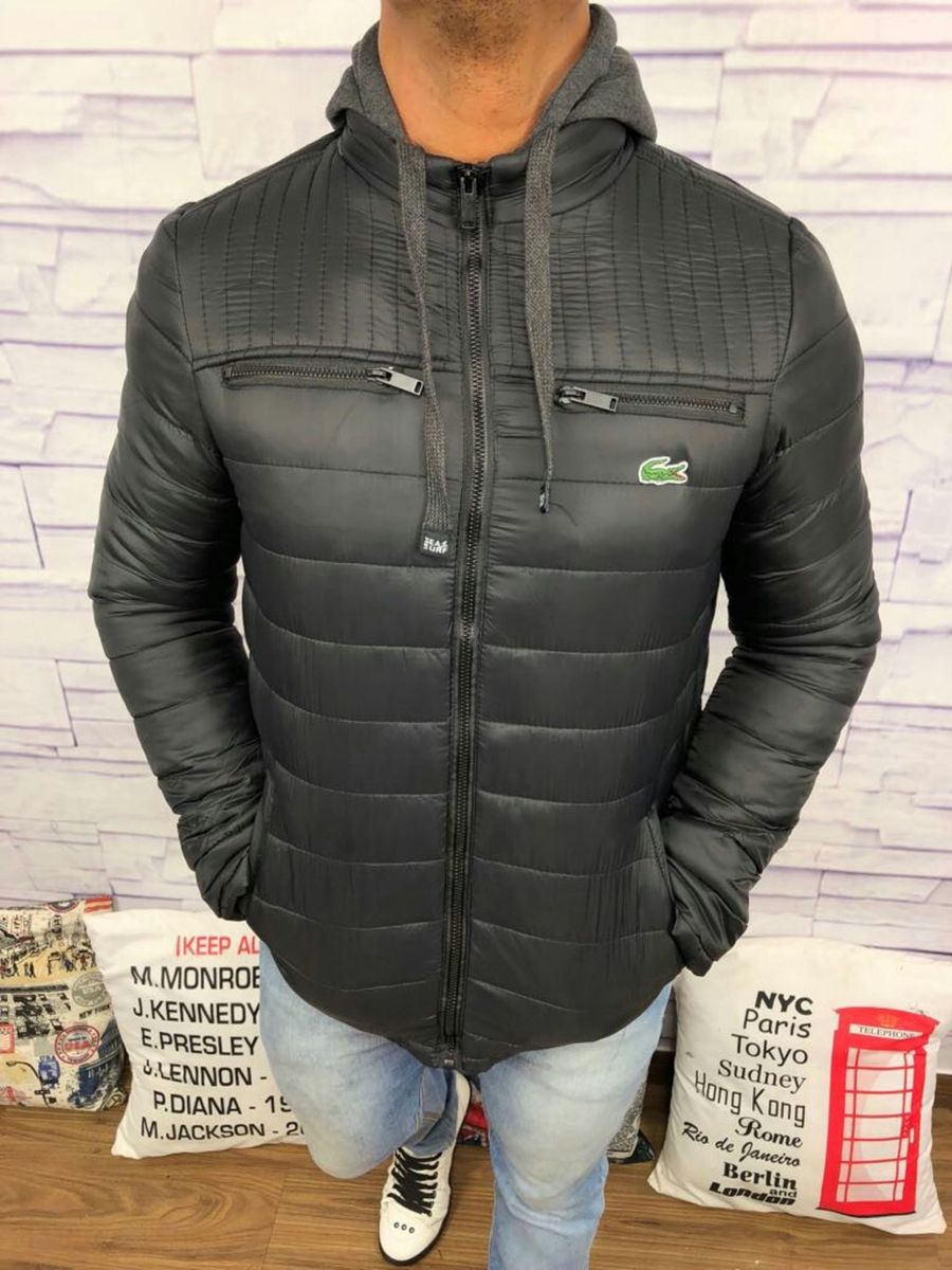 casaco lacoste preto