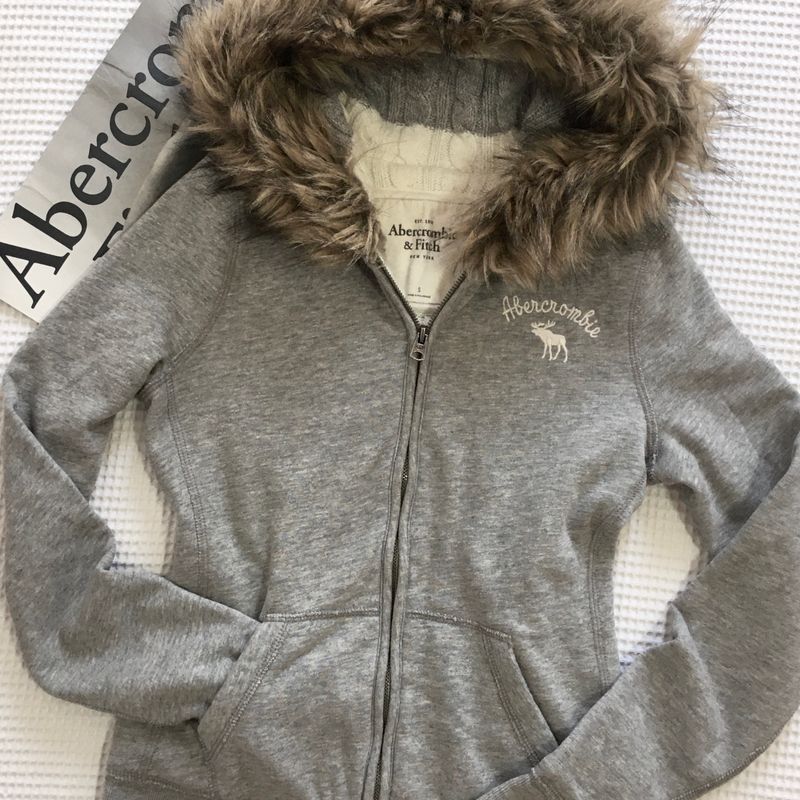 Casaco Moletom com Lã Abercrombie Casaco Feminino Abercrombie