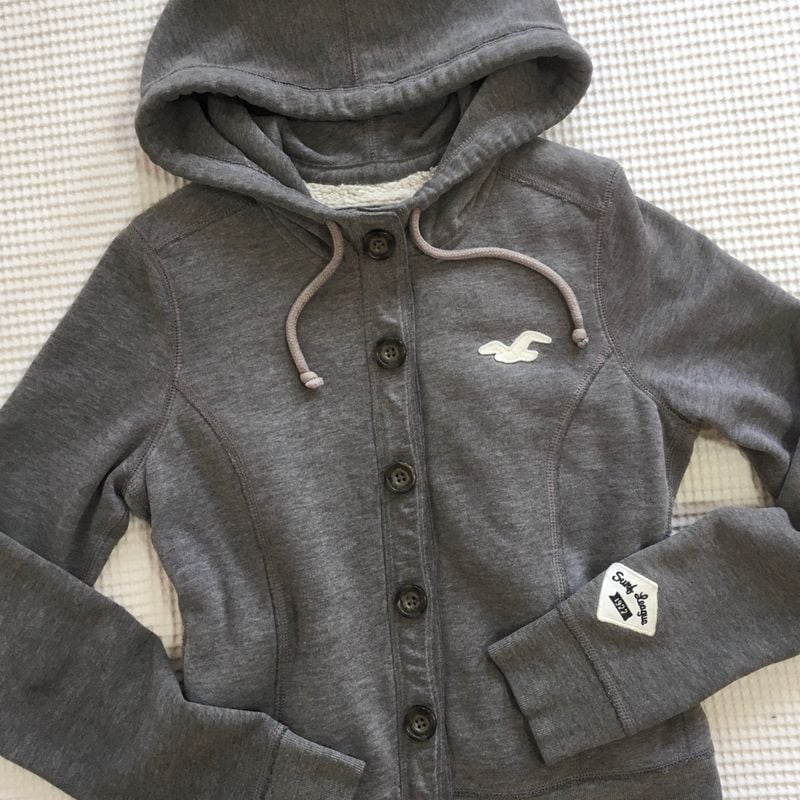 Casaco Moletom Peludinho Hollister Casaco Feminino Abercrombie