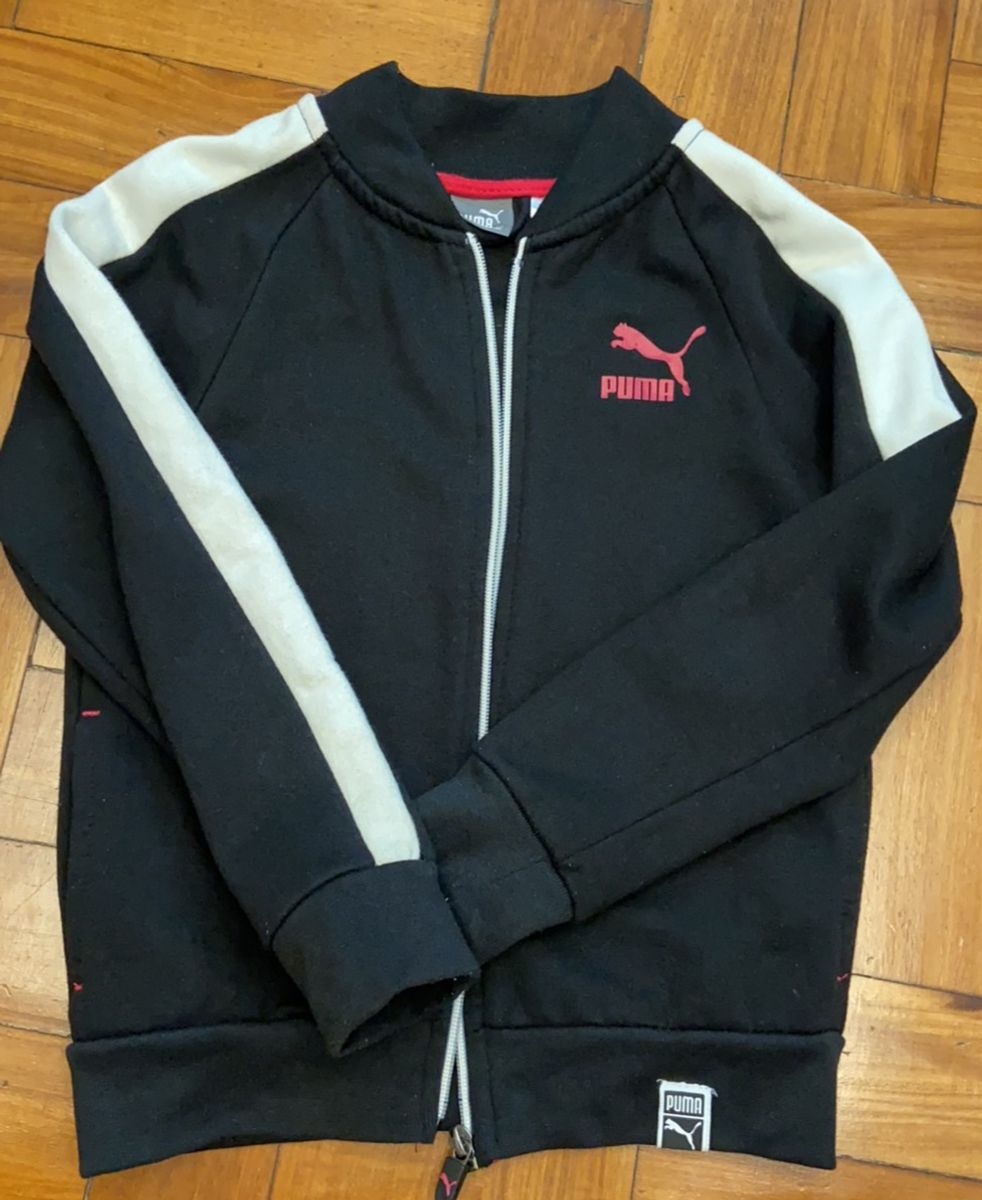 Casaco Moletom Puma Preto com Ziper | Roupa Infantil para Menino Puma Usado 39618796 | enjoei