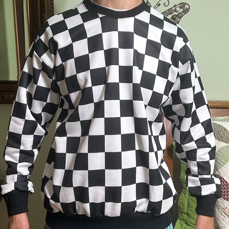 Jaqueta Moletom Quadriculado Blusa Moletom Masculina Xadrez