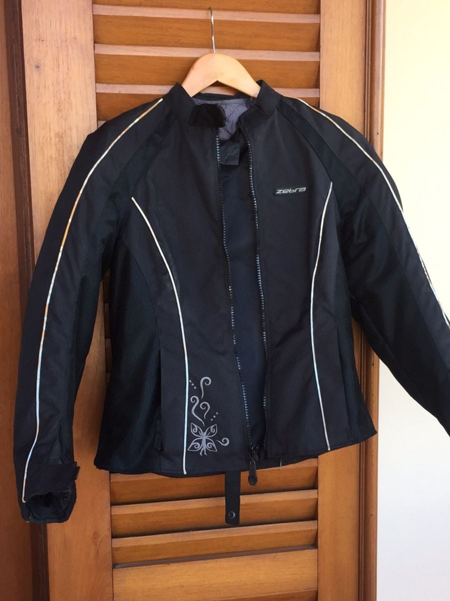 jaqueta motoqueiro zebra