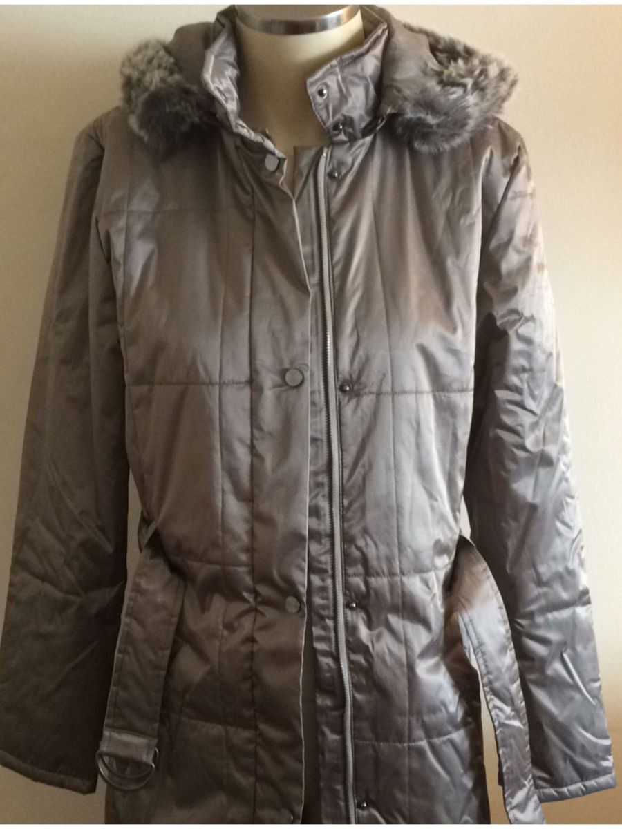 sobretudo feminino de nylon