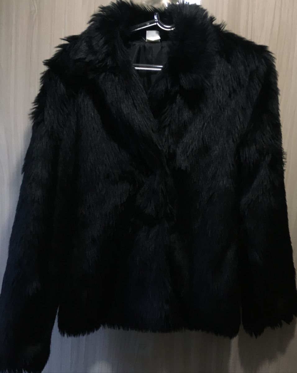 casaco de pele fake masculino