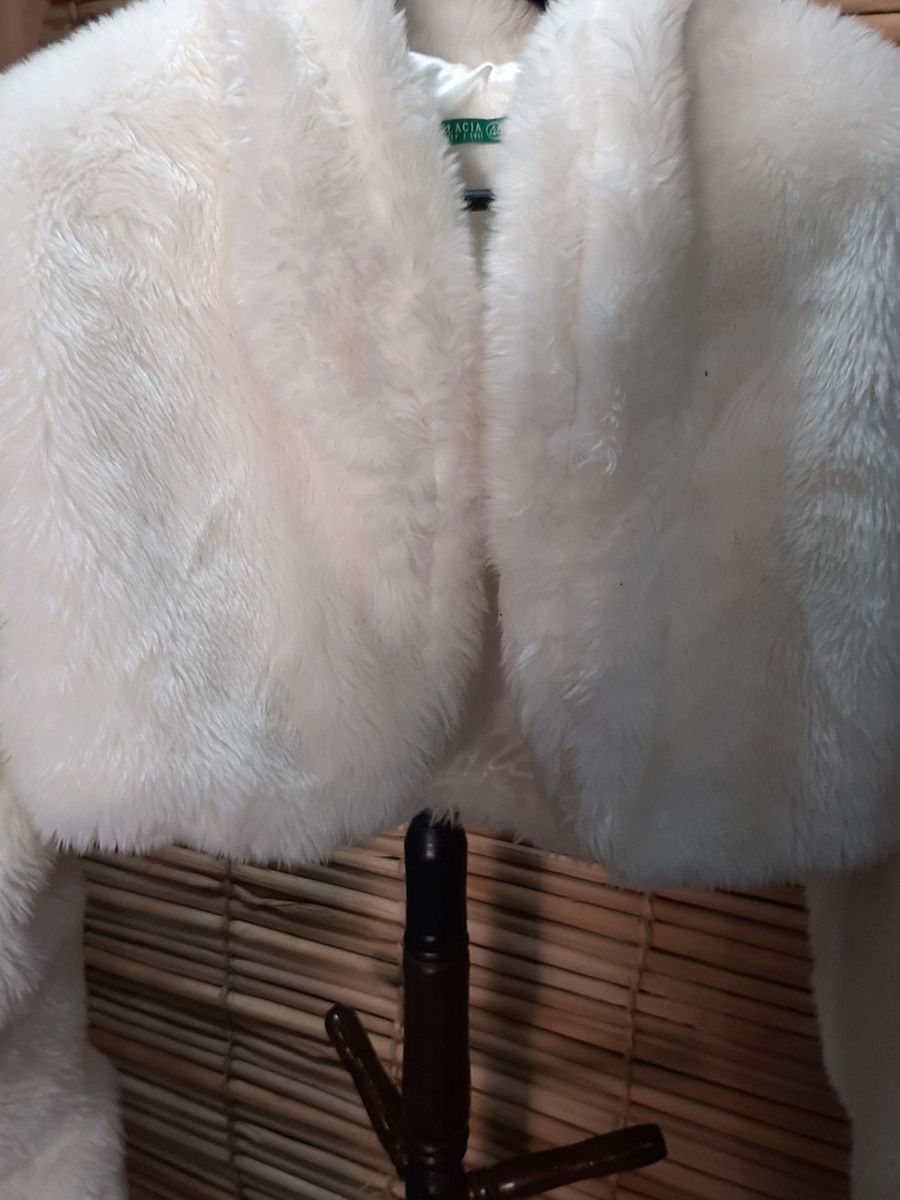 Casaco Pele Sint tico Curto Casaco Feminino Eklacia Usado 65791562 enjoei