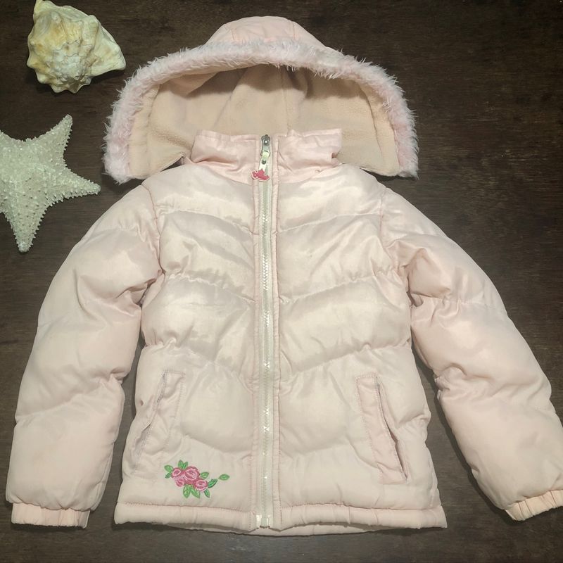 Casaco Puffer Rosê Tam Marisa Usado 94858602 enjoei