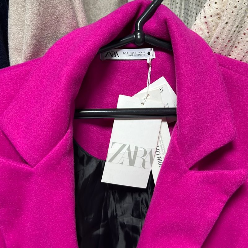 Casaco Rosa Pink Zara | Casaco Feminino Pink Nunca Usado 78839243 | enjoei
