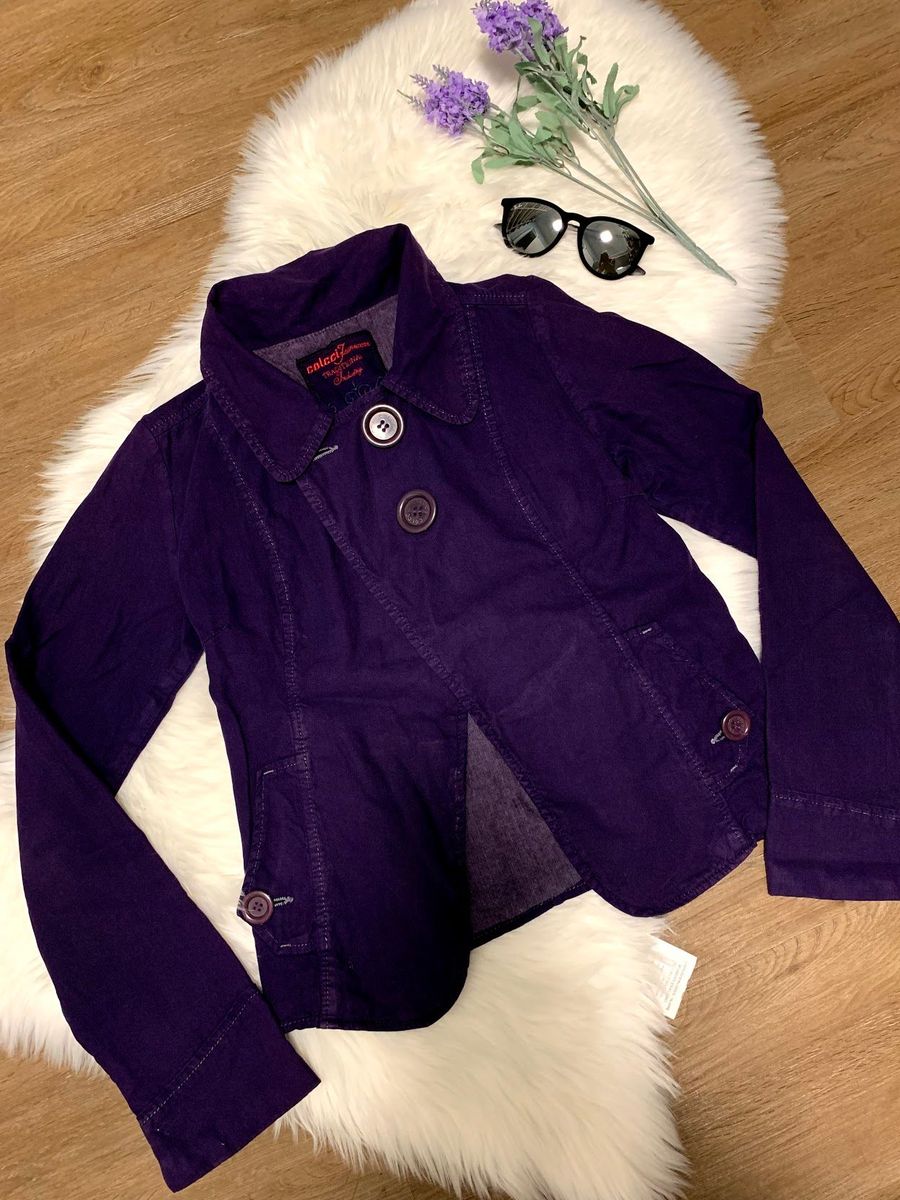 casaco feminino roxo