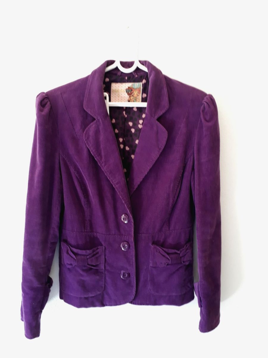 casaco feminino roxo