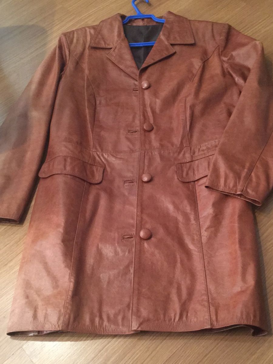 sobretudo couro legitimo