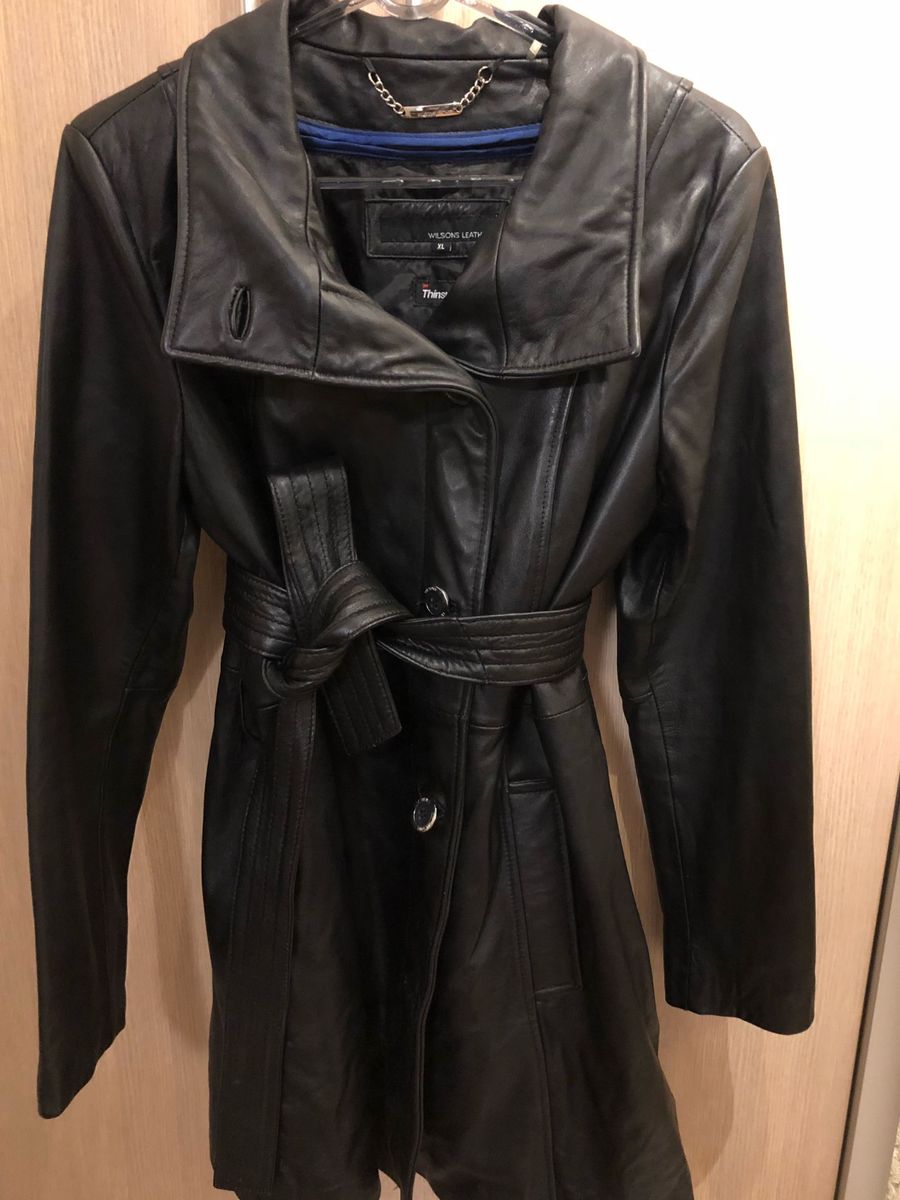 sobretudo couro legitimo