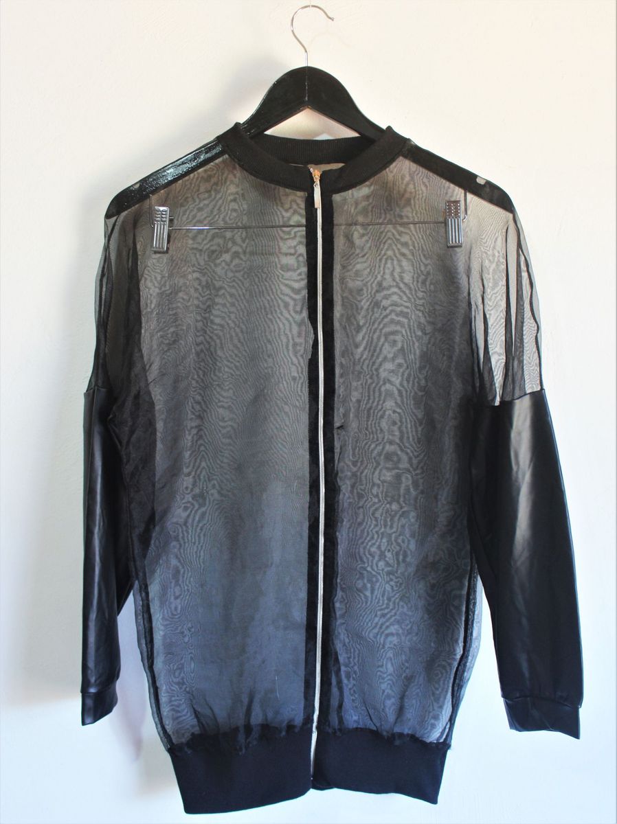 jaqueta transparente masculina zara