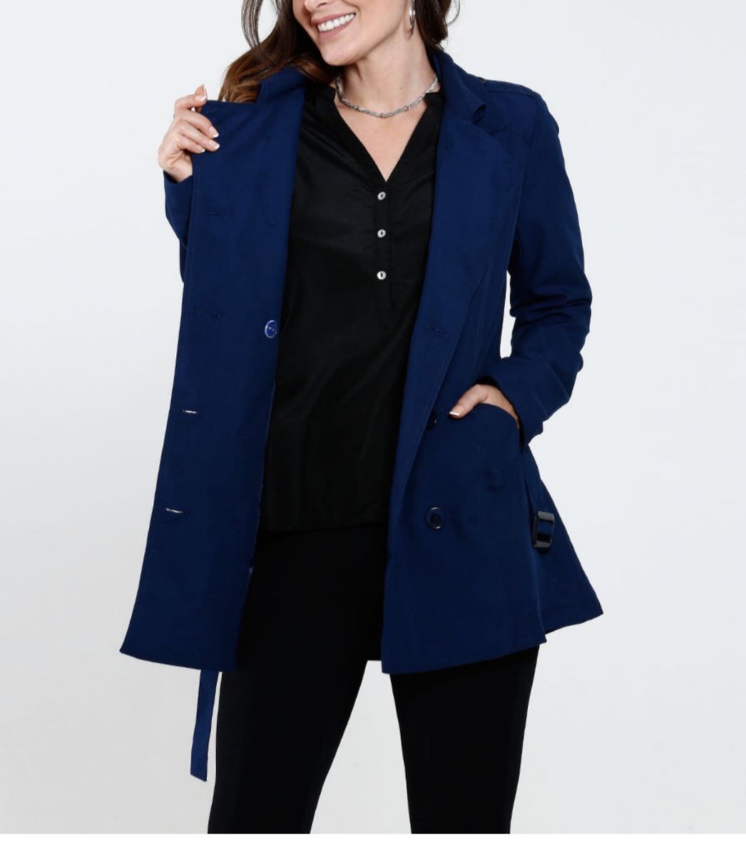 jaqueta azul marinho feminina