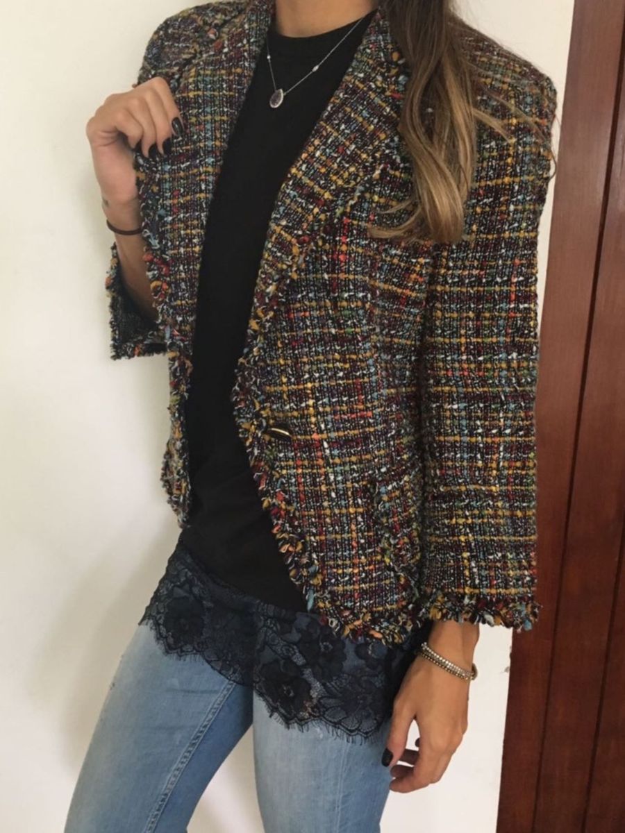 jaqueta de tweed