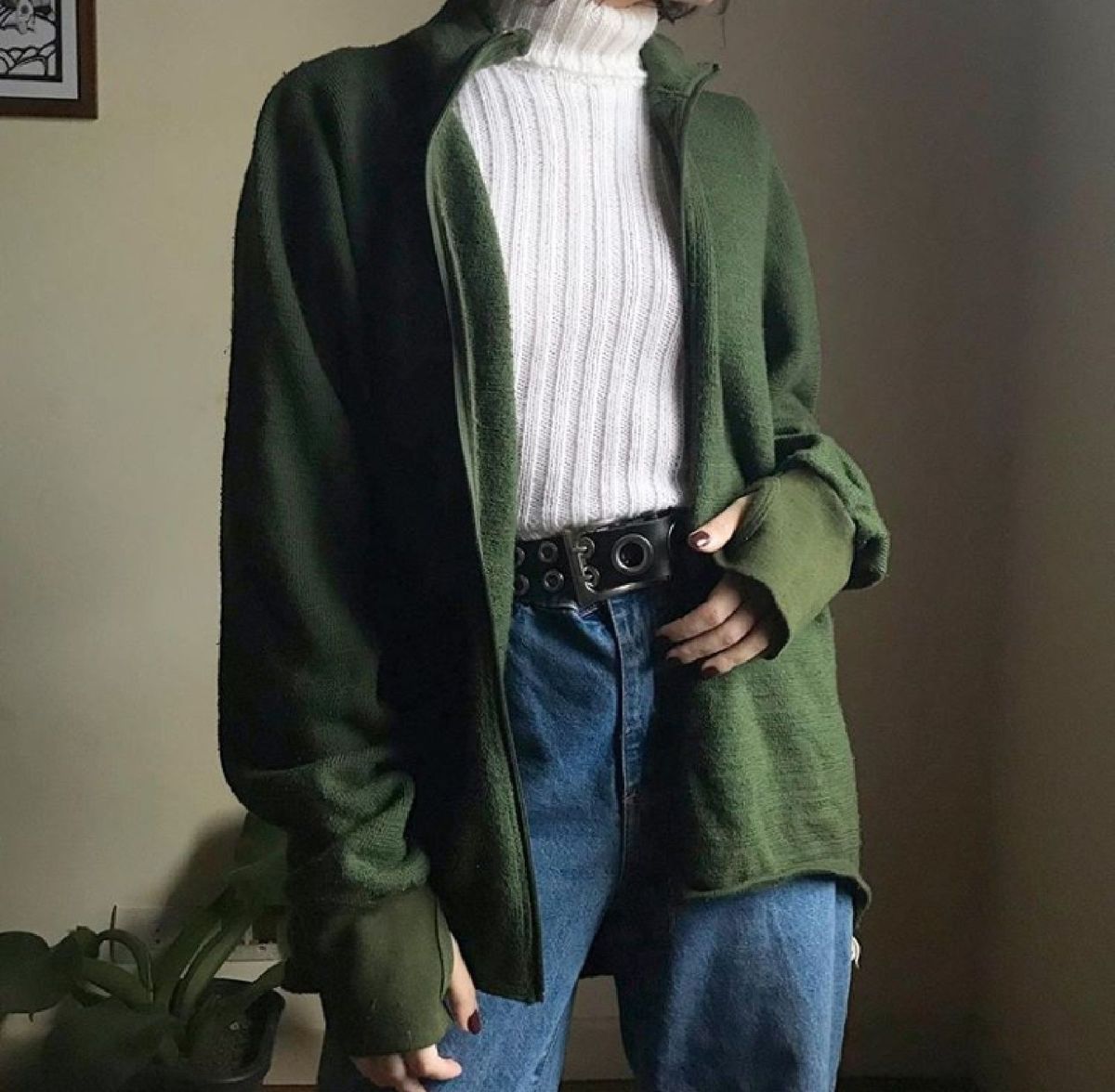 casaco verde musgo feminino