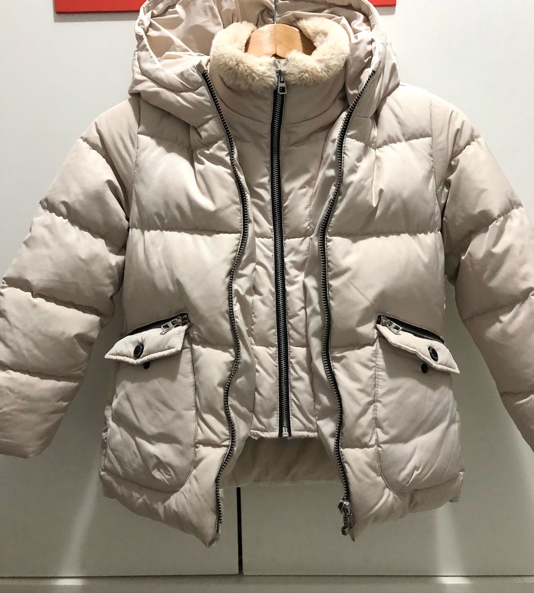 casaco pluma de ganso zara