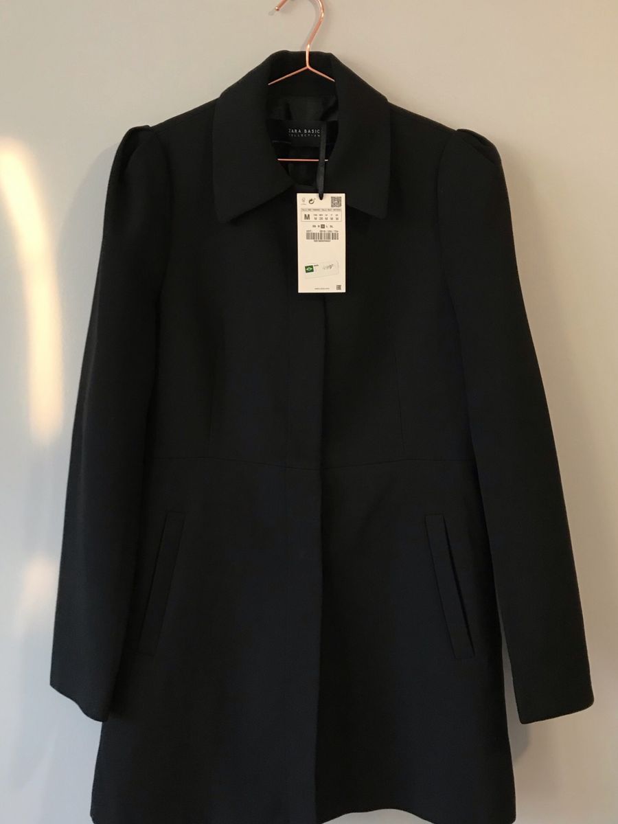 Casaco preto zara store feminino