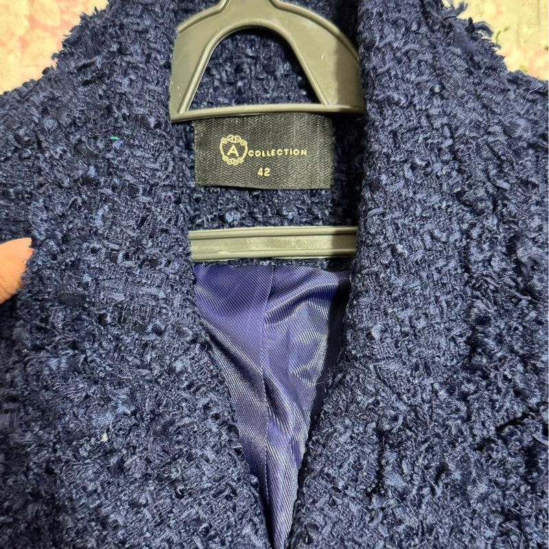 Casaqueto em Tweed Azul Marinho A-Collection Renner Nunca