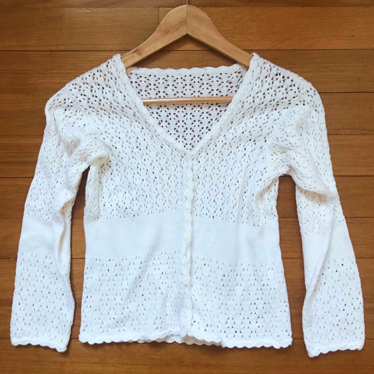 cardigan croche feminino