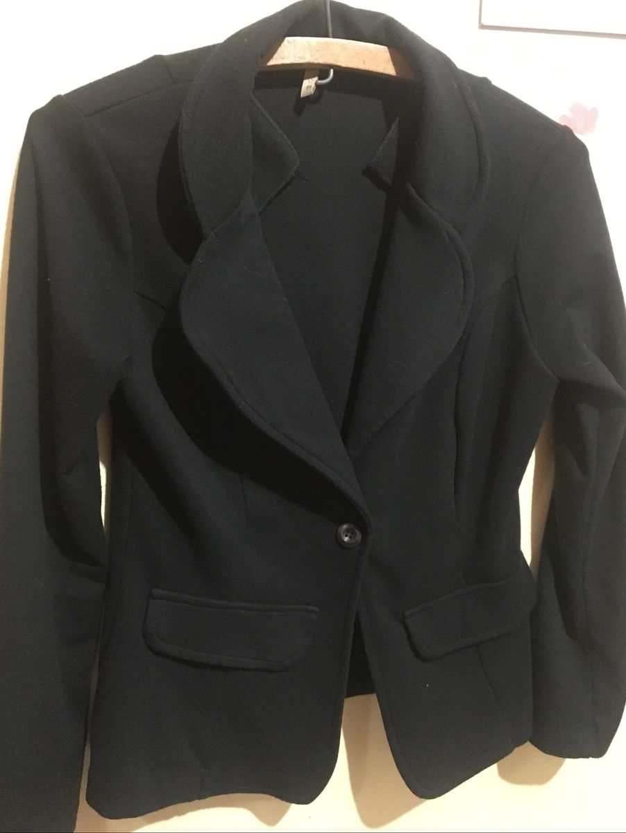 casaco preto social feminino