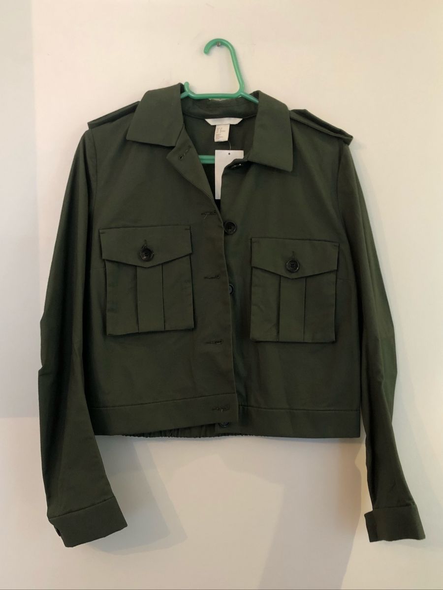 casaquinho verde militar