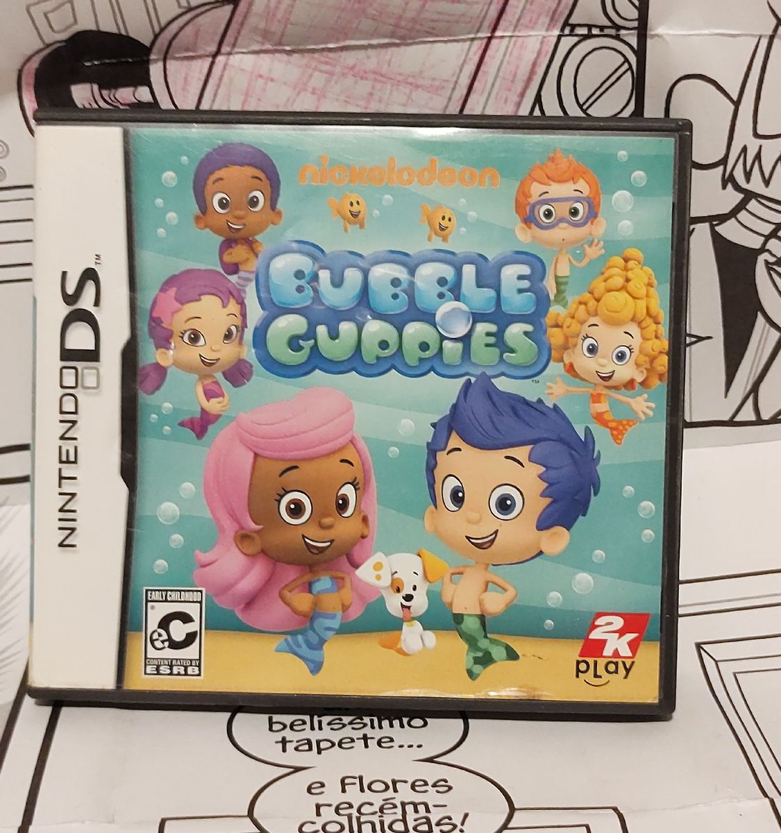 Case do Jogo Game Bubble Guppies Nickelodeon Nintendo Ds Jogo de