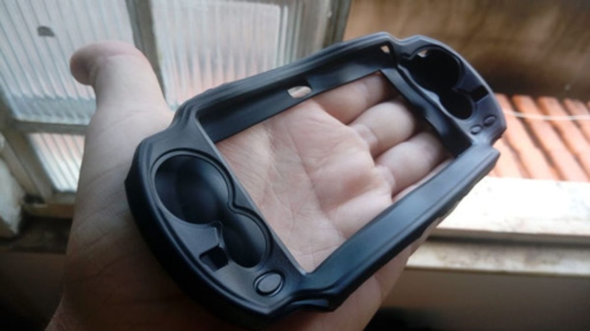 Case Silicone Psvita Ps Vita Fat 1000 + Estojo Acessório p/ Videogame
