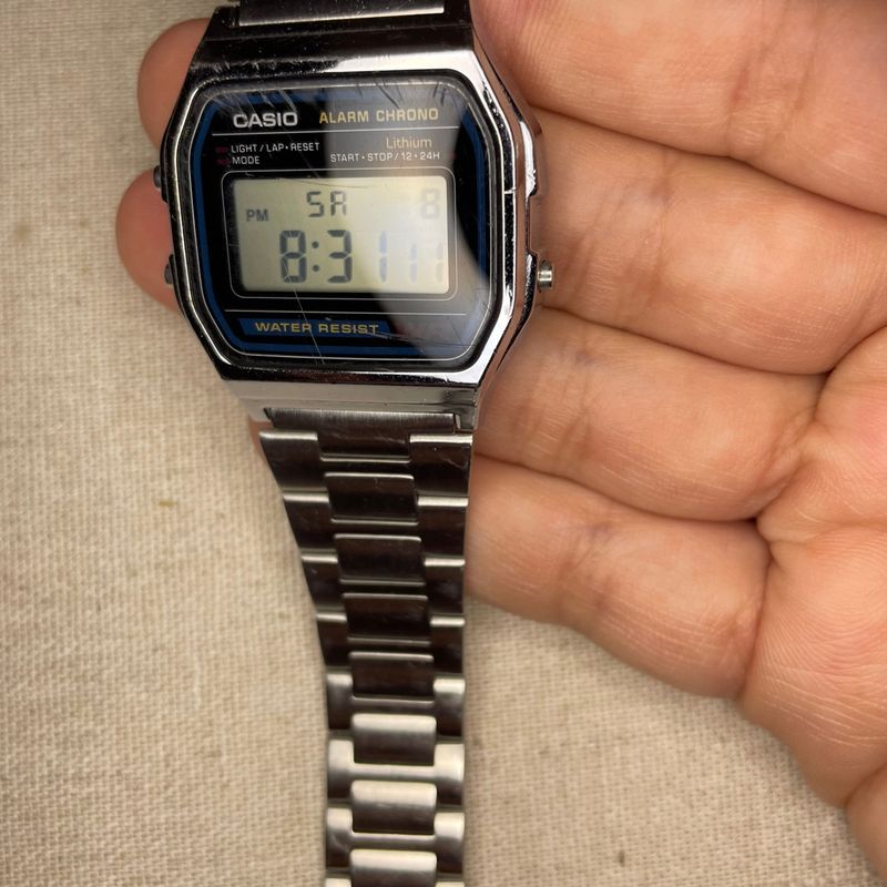 Casio Relógio Vintage Prata Unissex 593 A158w | Relógio Feminino