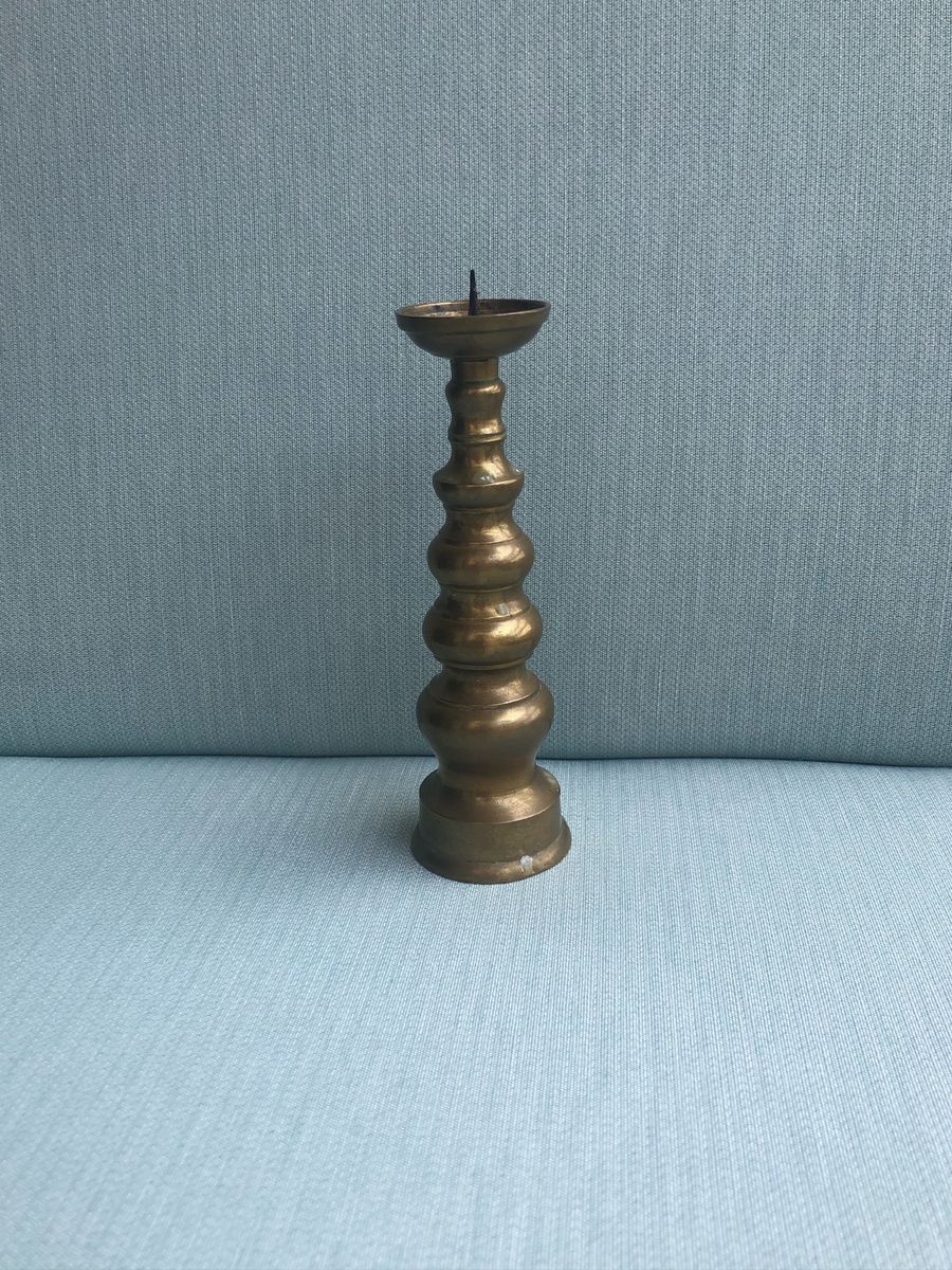 Castiçal Metal Dourado | Item de Decoração Usado 67855139 | enjoei