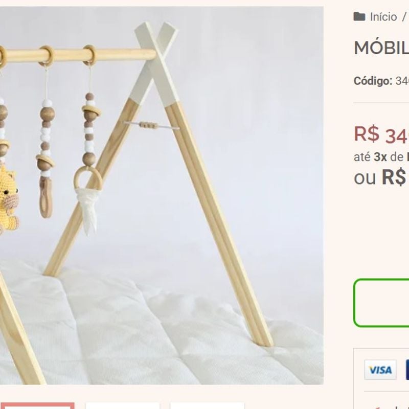 Cavalete Montessori para Móbiles - Madeirinha