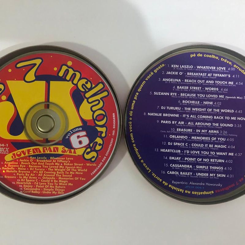 Cd As 7 Melhores Vol. 6 Jovem Pan Dance | Paradoxx Usado 98245570
