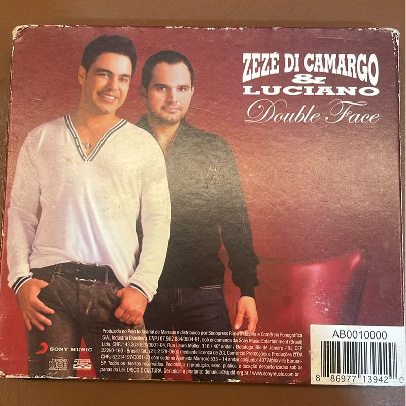 Cd Duplo Zeze Di Camargo e Luciano Double Face | Zeze Di Camargo E
