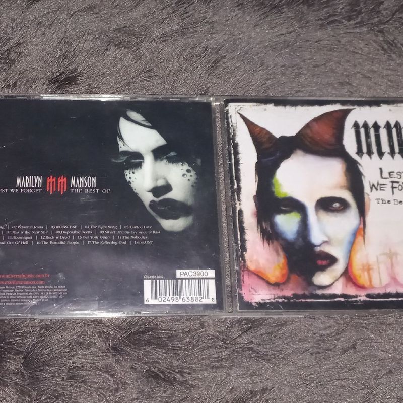 Cd + Dvd Marilyn Manson - Lest We Forget The Best Of | Cdlp Usado