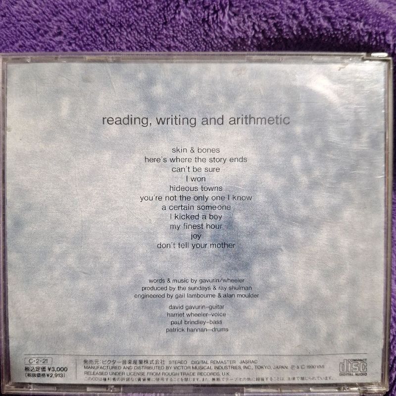 Cd Japonês - The Sundays, Reading, Writting And Arithmetic, Usado