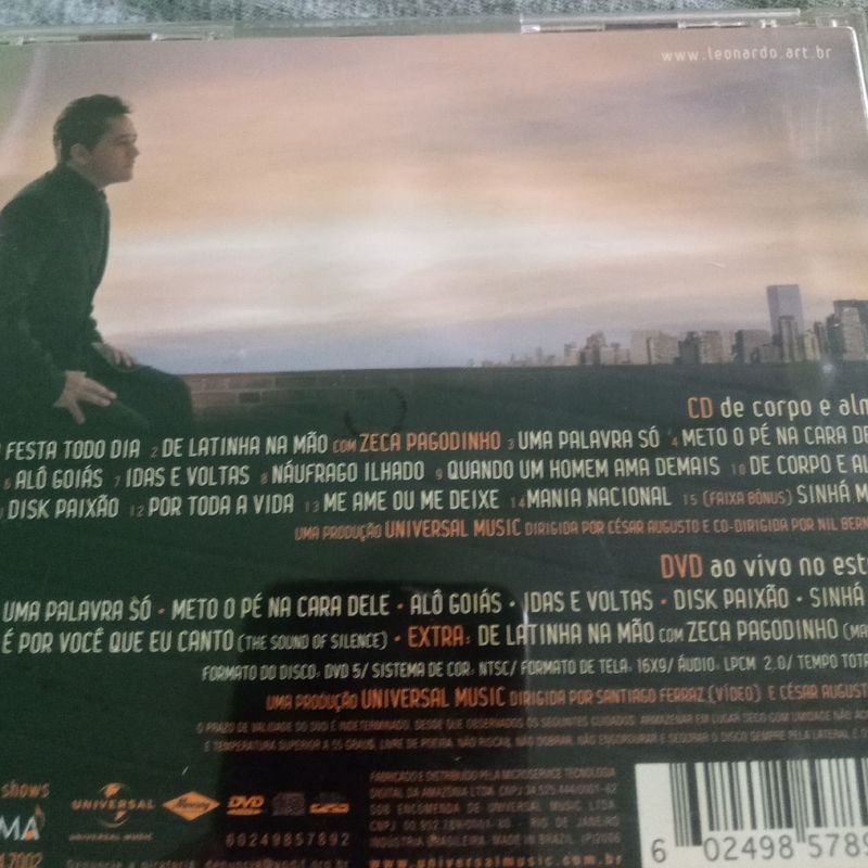 Cd Leonardo - de Corpo e Alma | Usado 63634760 | enjoei
