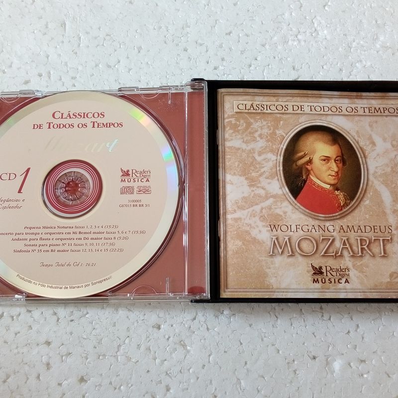 Cd Mozart Clássicos de Todos Os Tempos Cd Triplo Nacional e