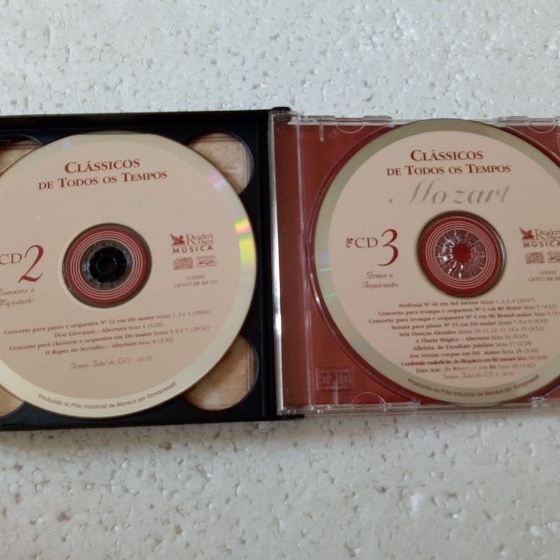 Cd Mozart Clássicos de Todos Os Tempos Cd Triplo Nacional e