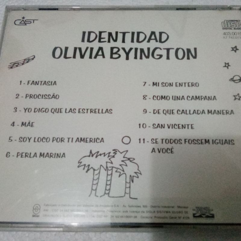 Cd Olivia Byington Identidad Cd Nacional e Original | Cast Usado  