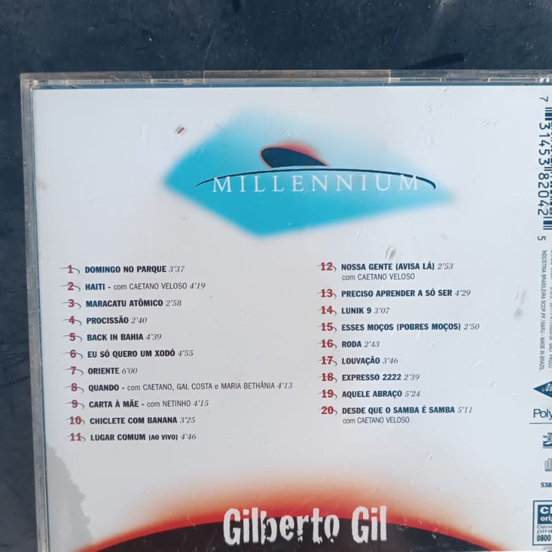 Cd Original Gilberto Gil Coletânea Millennium | Millennium Usado