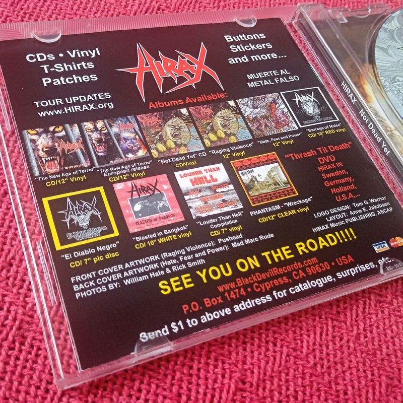 Cd Original Importado Hirax - Not Dead Yet | Selfmadegod Usado