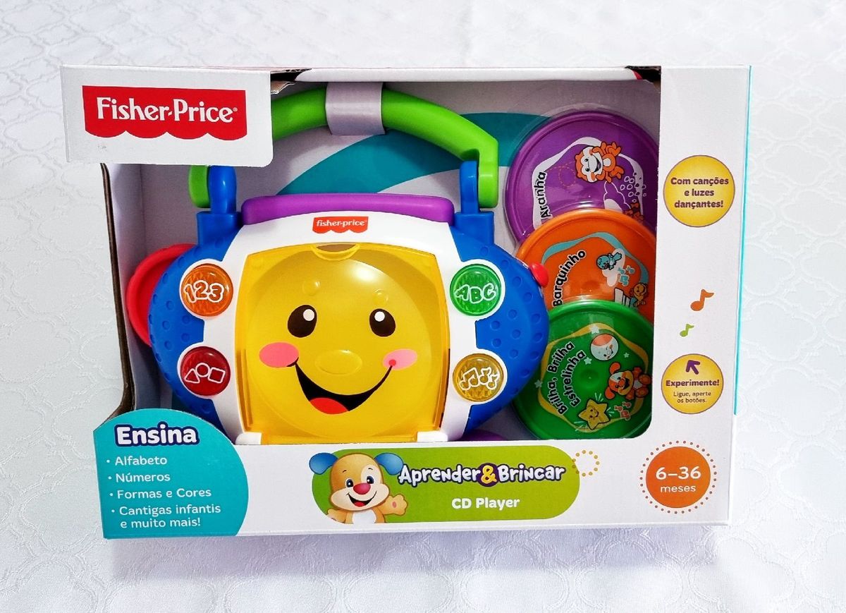 Cd player aprender e brincar fisher price brinquedo para beb s fisher