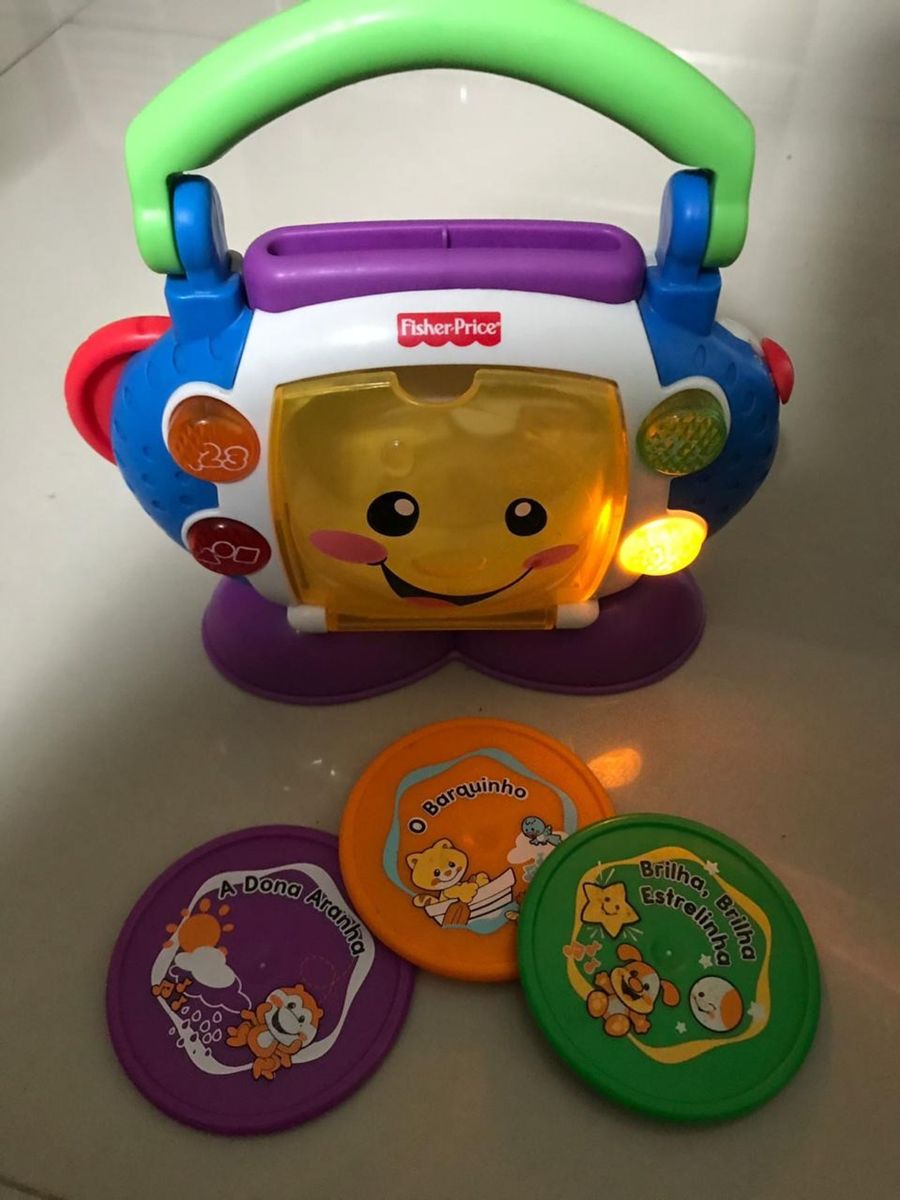Cd Player Aprender e Brincar | Brinquedo para Bebês Fisher Price Usado ...