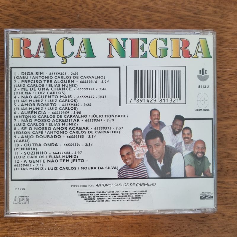 Cd Raça Negra Original Diga Sim 1996 | Raça Negra Usado 104685741