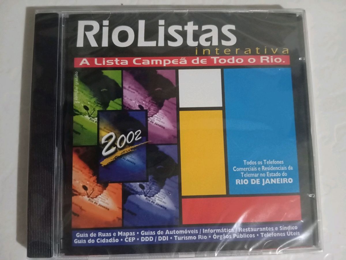 Cd-rom Riolistas Interativa 2002 | Item de Música Telelistas Editora Sa ...