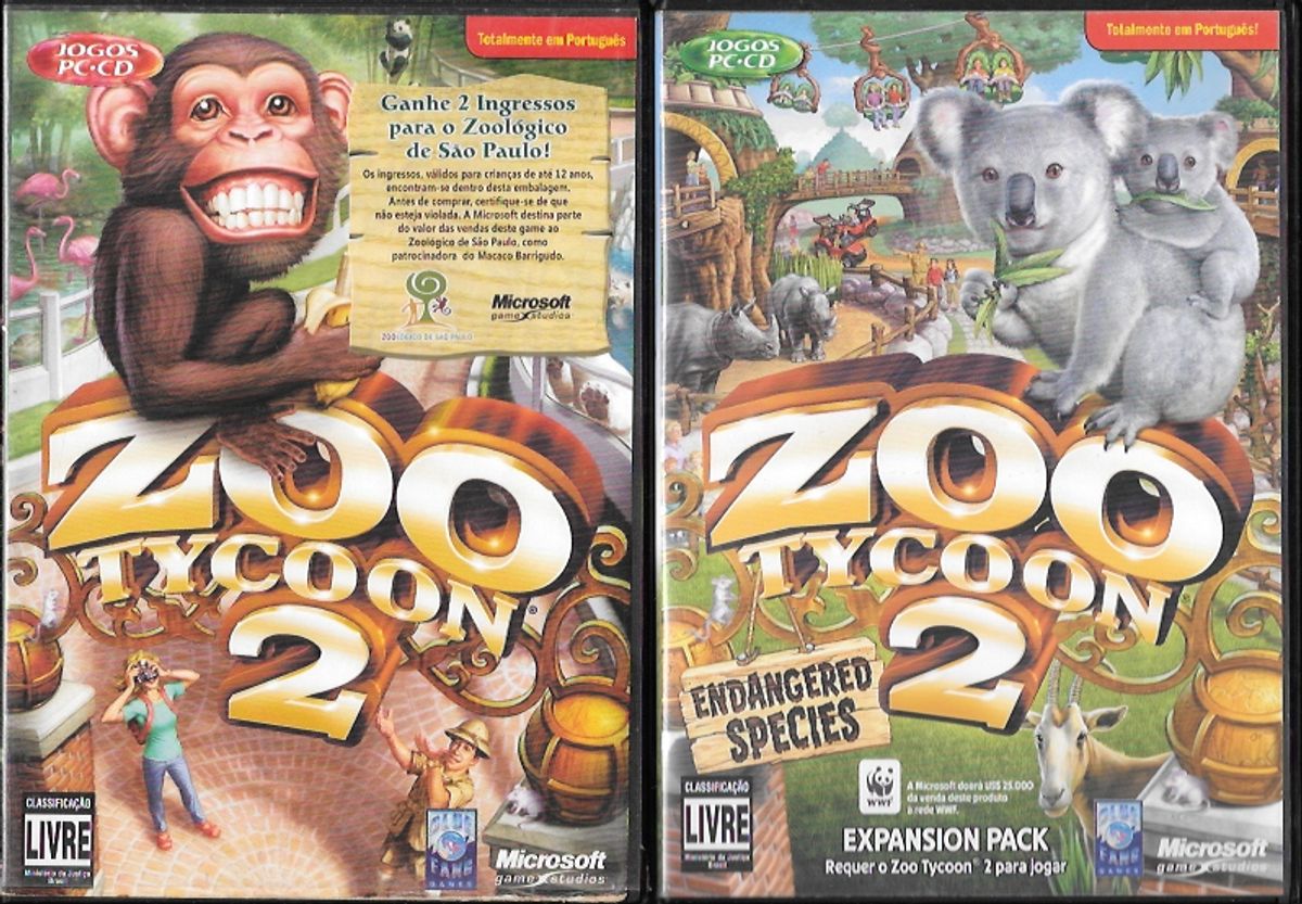 Cd-rom: Zoo Tycoon 2 (jogo Totalmente Traduzido) P/ Windows® Xp, 2000 ...