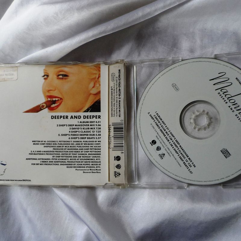 希少　マドンナ/ディーパー・アンド・ディーパー　8cmCD　WPDP-6316 Cd Single Raro Deeper And Deeper Madonna,Anos 90 | Item de Música
