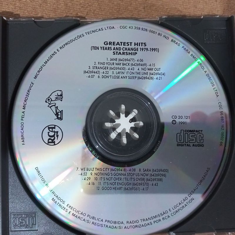 Cd Starship / Greatest Hits (Ten Years And Change 1979 - 1991