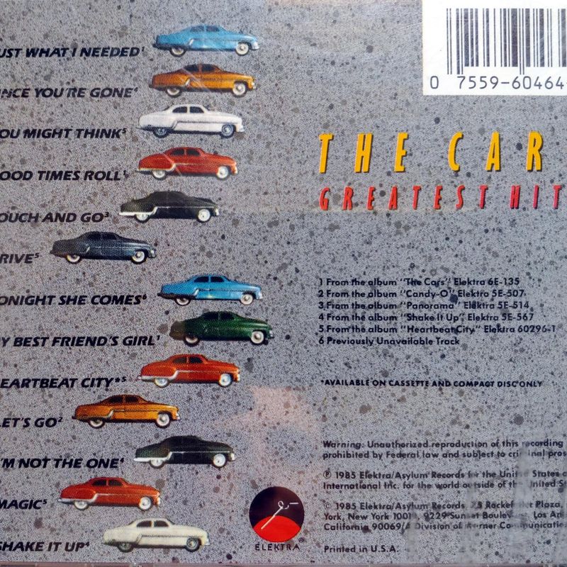 Cd The Cars Greatest Hits Importado Item de M sica Usado