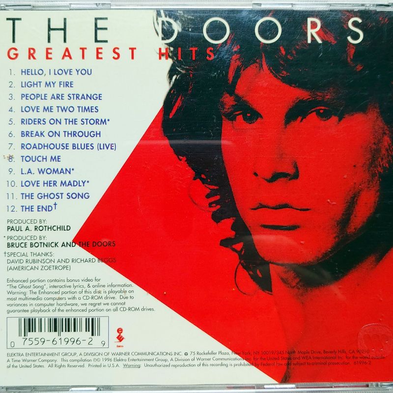 Cd The Doors - Greatest Hits (Importado) | The Doors Usado