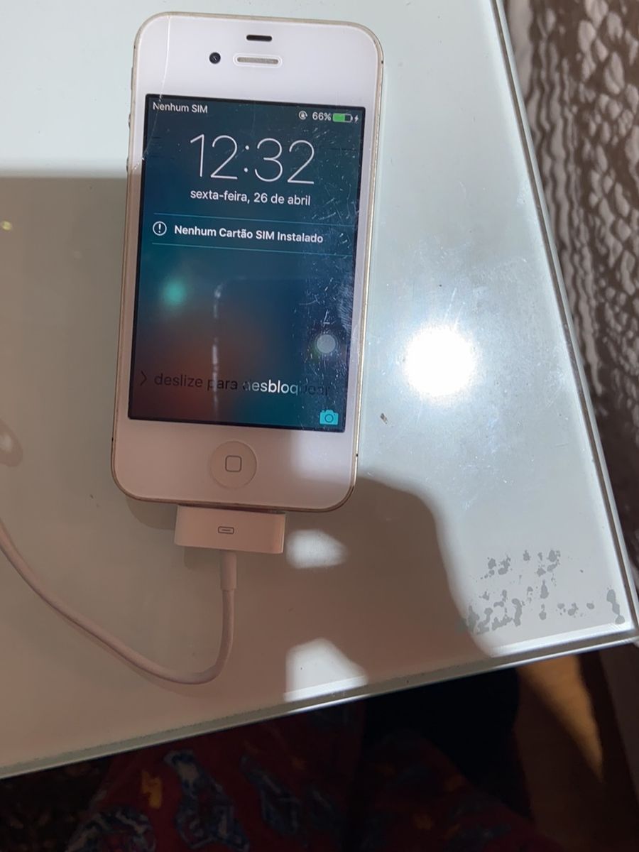 Celular 4s Branco Iphone Item de Música Iphone Usado